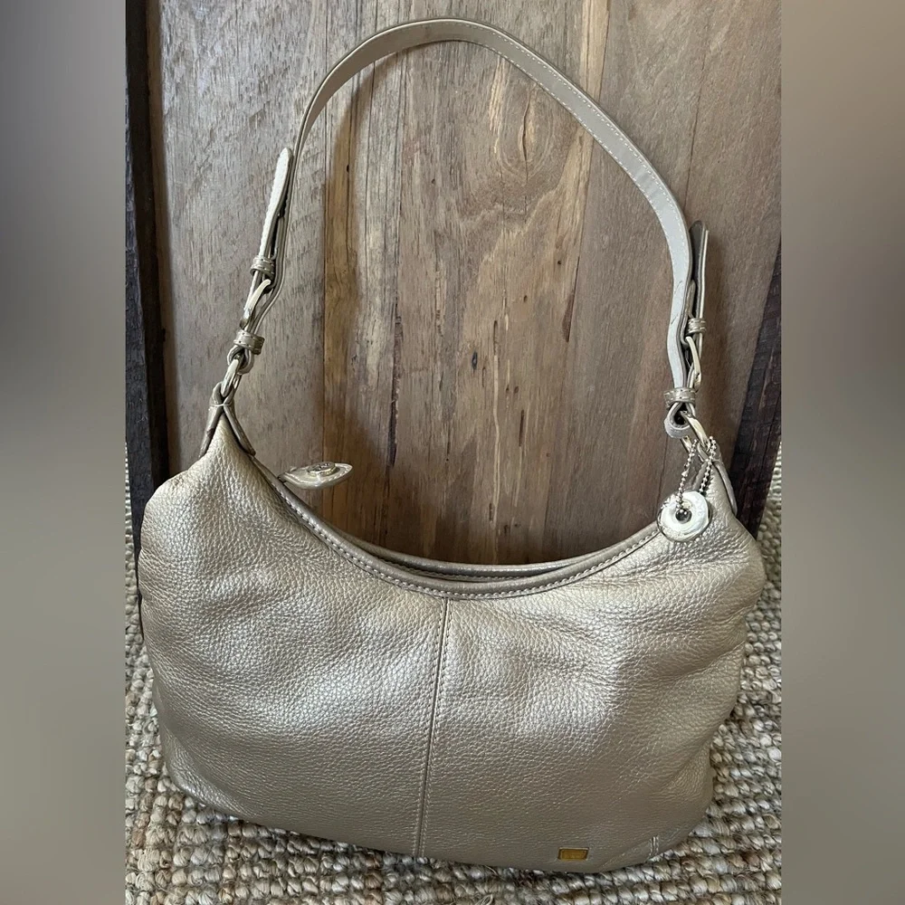 The Sak Metallic Taupe Hobo Shoulder Bag